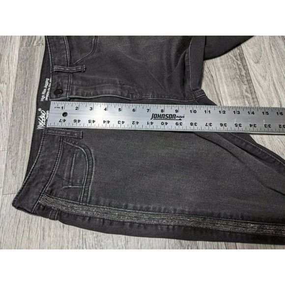 Mossimo Denim Women Size 8 / 29 High Rise Stretch Beaded Black Denim Jeggings - Picture 8 of 9